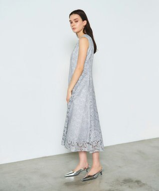GRACE CONTINENTAL レースドレス グレー
