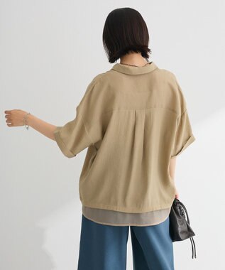 Green Parks 裾レイヤードショートスリーブシャツⅡ Beige