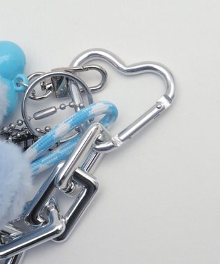 WEGO リボンウサギセットキーホルダー サックス