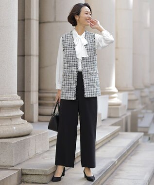 J.PRESS LADIES L ファニーツイード ジレ ベージュ系