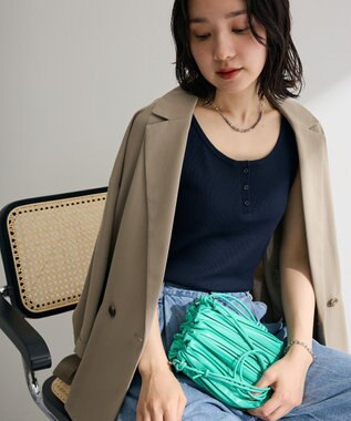 Green Parks ヘンリーネックタンクトップ Navy