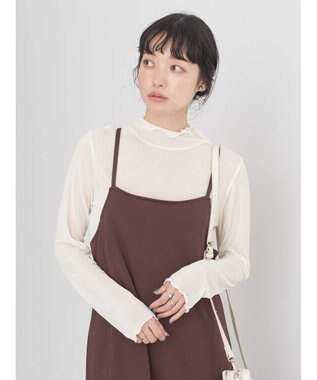 earth music&ecology シアーハイネックメロープルオーバー Ivory