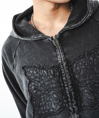 WEGO パウダーブリーチスタッズZIPパーカー スミクロ