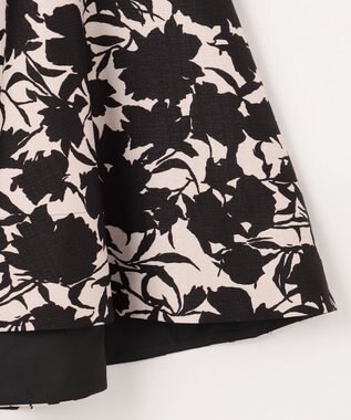 自由区 【Premium Collection】シャドウフラワープリント スカート ブラック系5