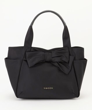 TOCCA 【大人百花掲載】KNOT IN HEART NYLONTOTE M トートバッグ M ブラック系