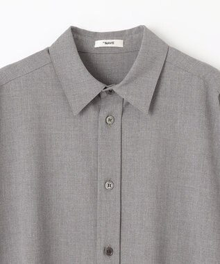 NAVE 【ReNAVE】ウォッシャブルツイル シャツドレス チャコール系
