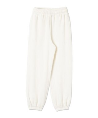 WEGO 【あったか/ウエストゴム】裏起毛スウェットジョガーパンツ ホワイトアイボリー