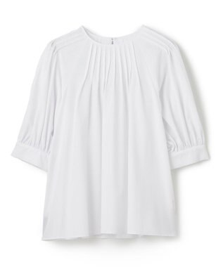 UNFILO イージーケア ピンタックブラウス オフ