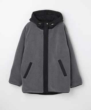 ANY 【LEE掲載】ボアコート チャコール×ブラック