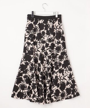 自由区 【Premium Collection】シャドウフラワープリント スカート ブラック系5