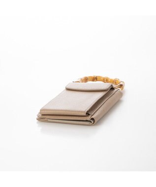 UNBILLION perche バンブーハンドルゴートモバイルウォレットショルダー オーク
