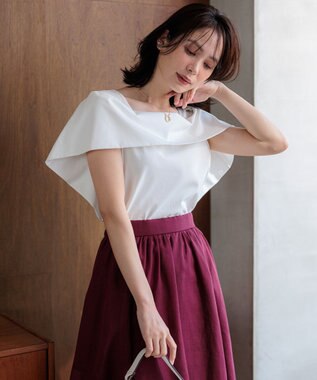 組曲 L 【先行予約】GIZAコットンオフショルダー カットソー アイボリー系