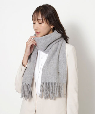 MOONBAT FURLA(フルラ）【WEB限定】ウール100％ アーチロゴ 無地ストール 190cm×60cm