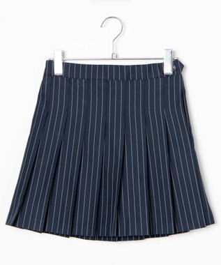 WEGO 【SCHOOL ITEM】ポケット付きパターンプリーツスカート ブルーストライプ