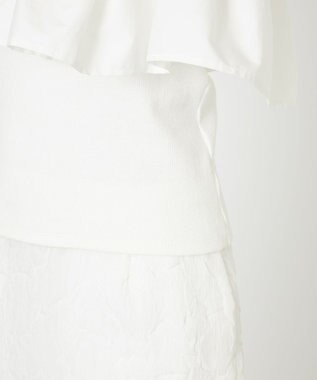 NAVE 【Nave・洗える/撥水/ストレッチ素材】ライトタフタ ワンショルダーブラウス ホワイト系