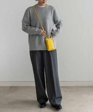 Atelier nuu 本革 スマホショルダー イエロー