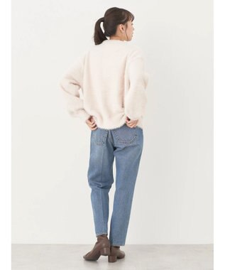 earth music&ecology ロングシャギーハイネックプルオーバー Ivory