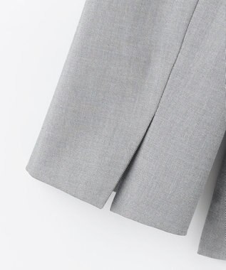 J.PRESS LADIES 【セットアップ対応・洗える・撥水・防汚】コットンFITTYシャーク テーラード ジャケット ライトグレー系