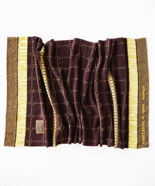 nitorito 【UNISEX】stamp チェック柄 3WAY ストール brown