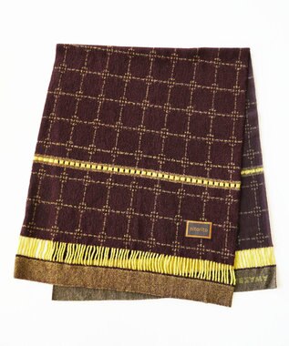 nitorito 【UNISEX】stamp チェック柄 3WAY ストール brown