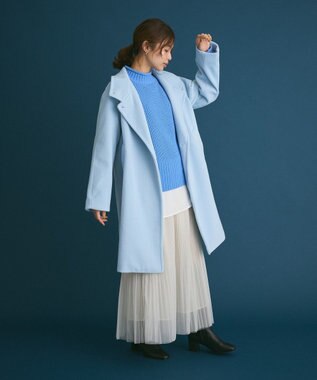 Green Parks ｍｏｋｏモールモックネックニットプルオーバー Blue