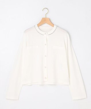 組曲 L 【先行予約・WEB限定】クリアストレッチビジューレーン カーディガン