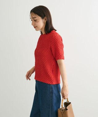 Green Parks ポコポコ５分袖プルオーバー Red