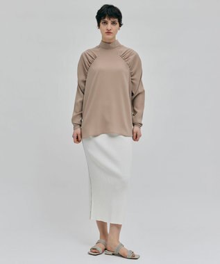 BEIGE， 【洗える】FLEUR / ギャザーブラウス Beige