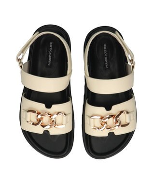 Bridget Birkin 【PARADIS COULEUR】メタルチェーン厚底フットベッドサンダル アイボリー