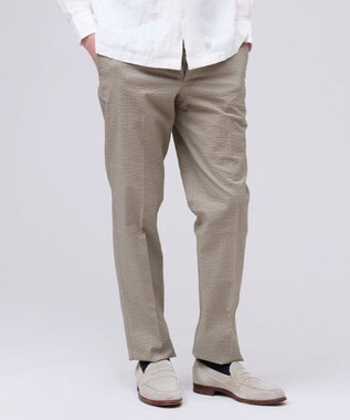 J.PRESS MEN クールマックスサッカー ステムテーパードパンツ ベージュ系3