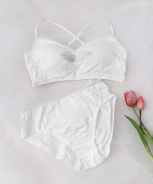 WEGO 【ブラトップ＆ショーツセット】Liliane　Ciel　フェザーラメ