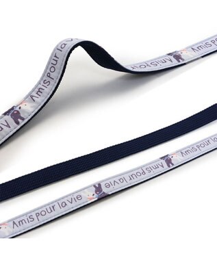 PET PARADISE リサとガスパール リード 《であい柄》リフレクトチャーム付き  ４Ｓ～３Ｓ グレー