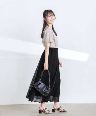 Tiaclasse 【UVケア・接触冷感】“あまラク” タックパフスリーブカットソートップス グレージュ