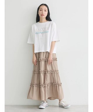 earth music&ecology ミニフリルボリュームスカート Mocha