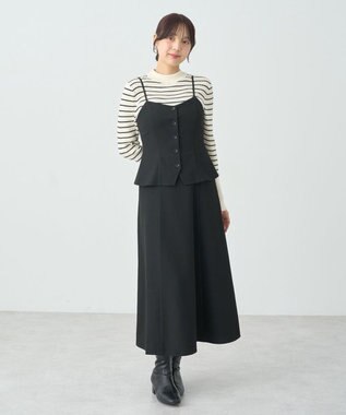 earth music&ecology ペプラムジレジャンドレ Black