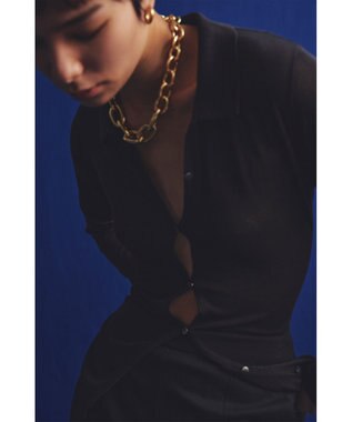 uncrave シアーコットン ポロニット スレート