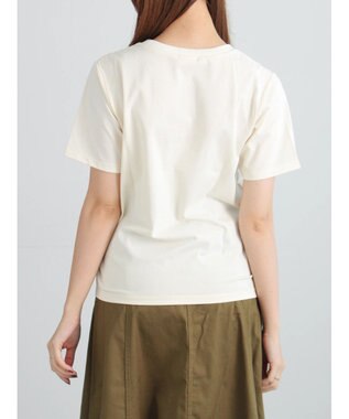 Te chichi フロッキープリントロゴTシャツ ベージュ