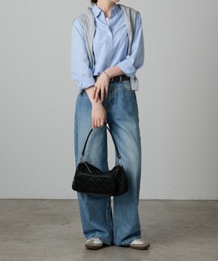 russet 【2025AW新作】キルティング横長2WAYショルダーバッグ(SF-258) Black