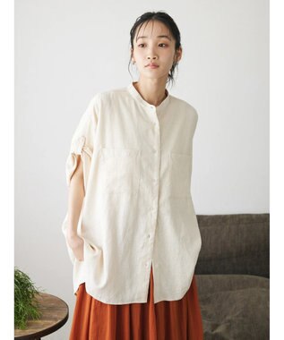 CRAFT STANDARD BOUTIQUE 【キナリノ別注】リネンレーヨンWポケットシャツ Ivory