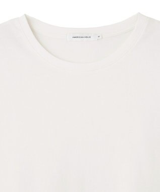 AMERICAN HOLIC 異素材裾フレアノースリーブプルオーバー Off White