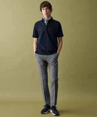 JOSEPH ABBOUD 【ドイツ/bugatti×V.FRAAS】ビンテージタイルモチーフ ストール サックスブルー系7