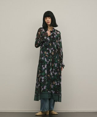 GRACE CONTINENTAL ドロストティアードフレアワンピース