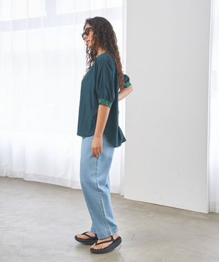 J.PRESS YORK STREET 【WOMEN】ワッシャードルマン ブラウス ダークグリーン系