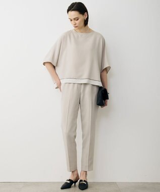 ICB L 【先行予約・WEB限定カラーあり】 FluidBackSatin クロップドブラウス トープ