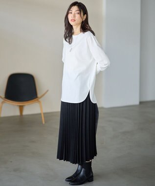 ANY L シャツテールロングスリーブＴシャツ オフ