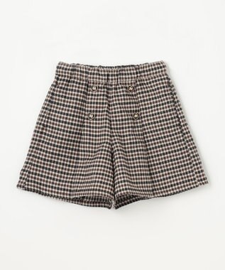 ANY KIDS チェックショートパンツ グレー