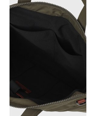 DAKS 軽量ナイロン×牛革 ハウスチェックディテール ブリーフケース パールグリーン