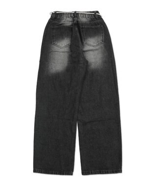 WEGO ウォッシュストリングデニム ブラック