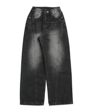 WEGO ウォッシュストリングデニム ブラック