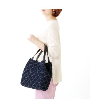 IBIZA バケーロ　ロゴデニム　ハンドバッグ 紺